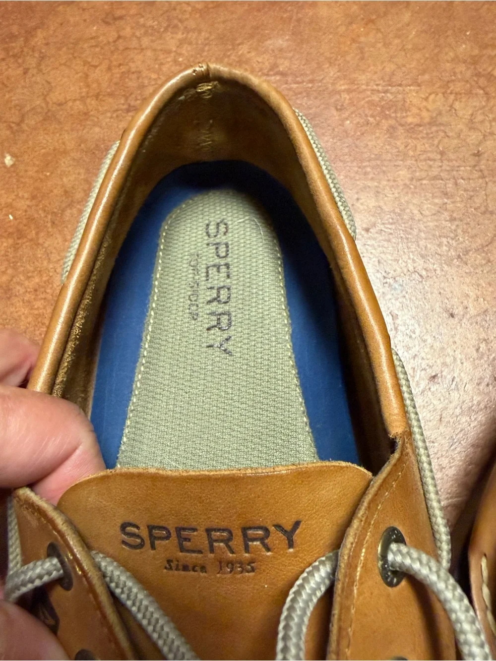 Sperry Men’s Tan Leather 2-Eye Boat Shoes